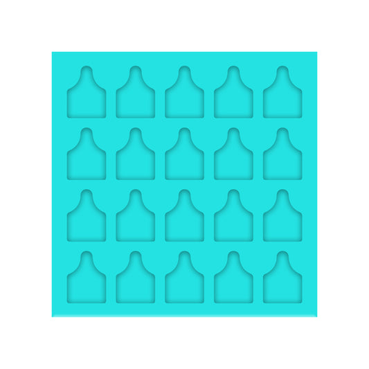 Cow Tag Silicone Mold for Resin Shaker Bits, Stud Earrings, Flatbacks, Charms & Pendants