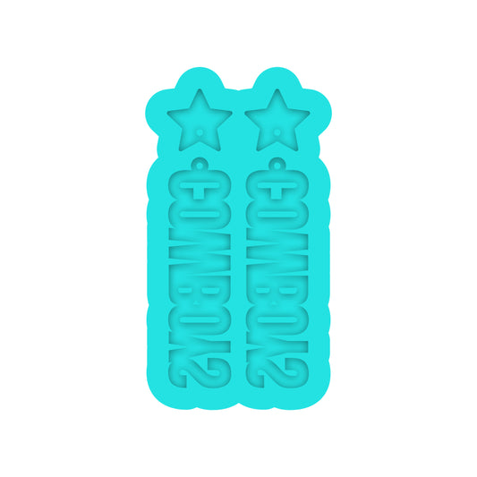 Cowboys & Star Dangle Earring Silicone Mold for Resin Jewelry Artists