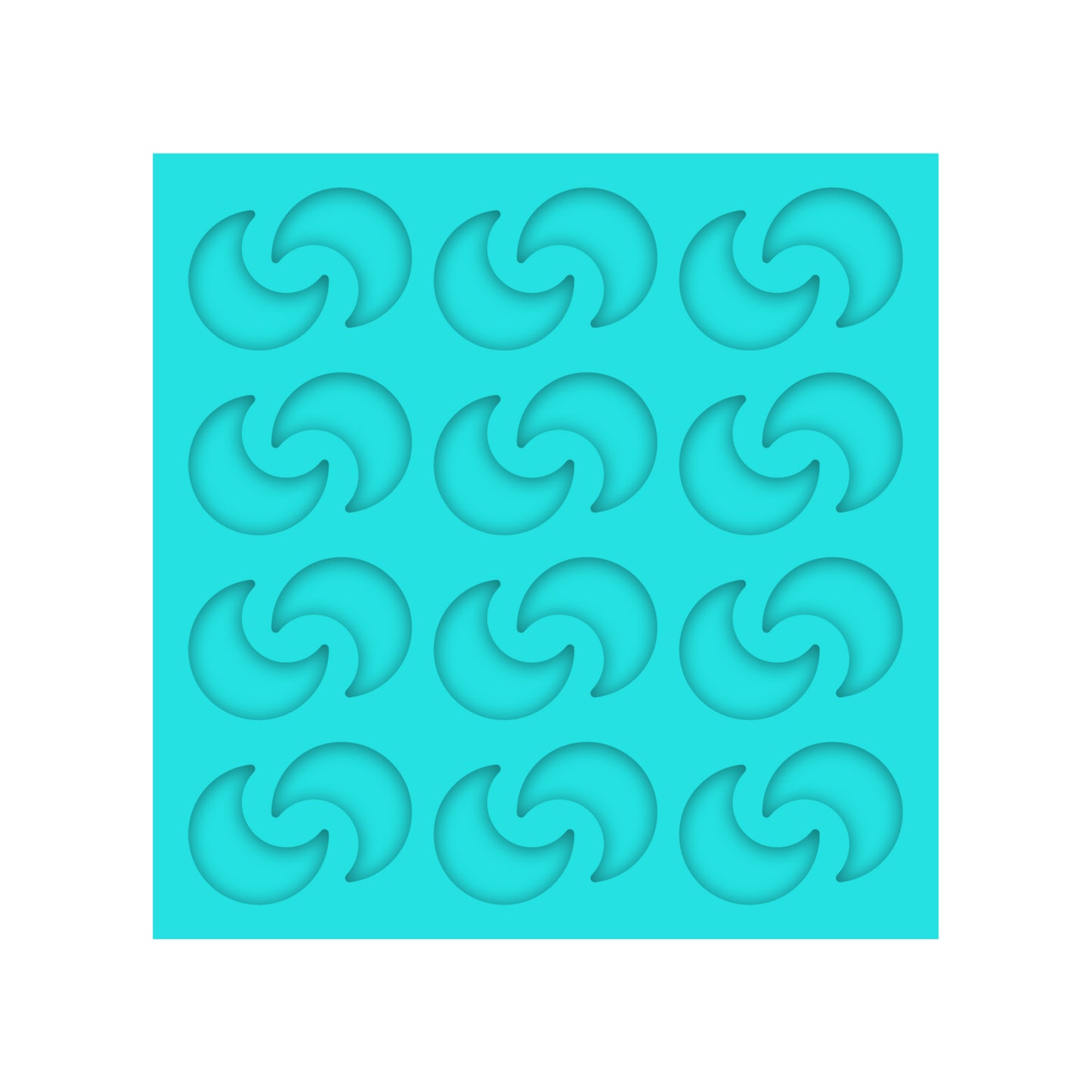 Crescent Moon Silicone Mold for DIY Resin Shaker Bits, Stud Earrings, Charms & Pendants