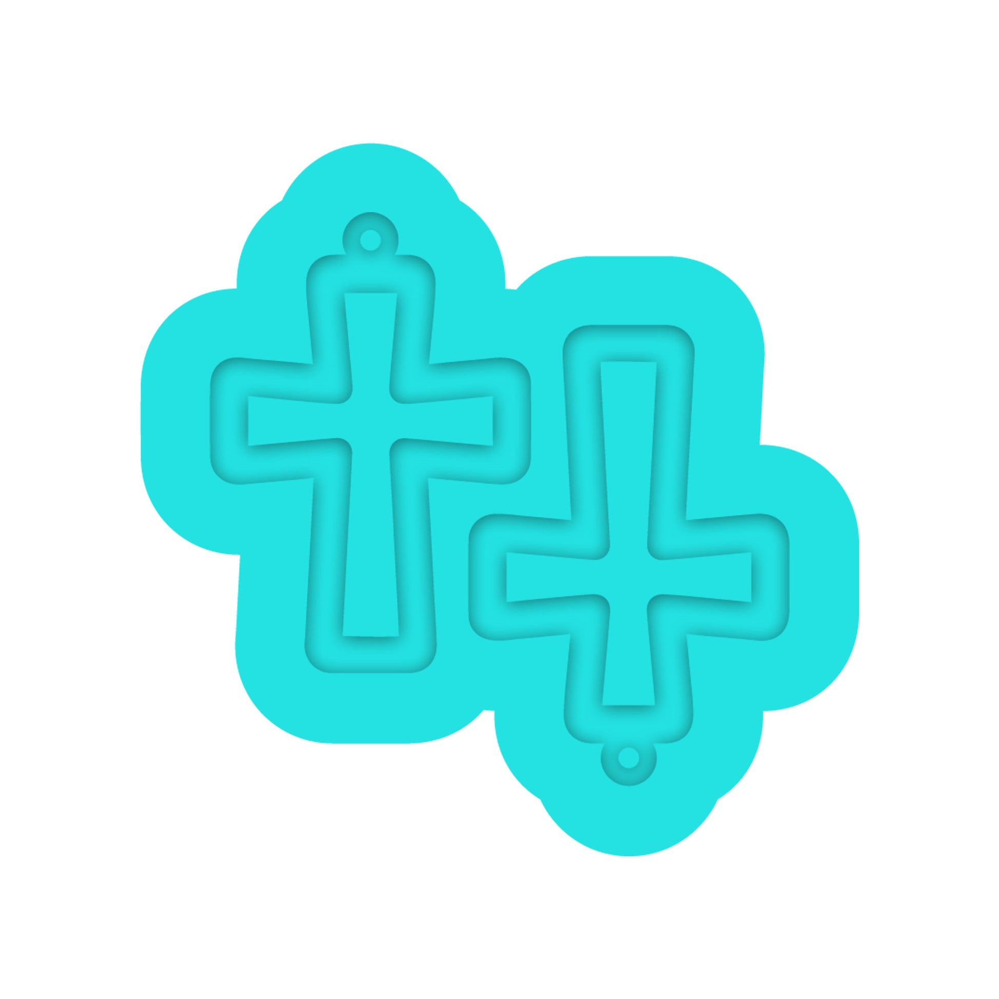 Cross Frame Dangle Earring Silicone Mold for DIY Resin Jewelry Making