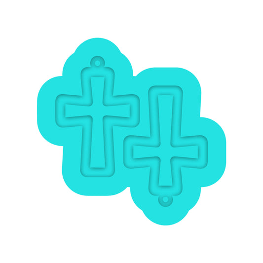 Cross Frame Dangle Earring Silicone Mold for DIY Resin Jewelry Making