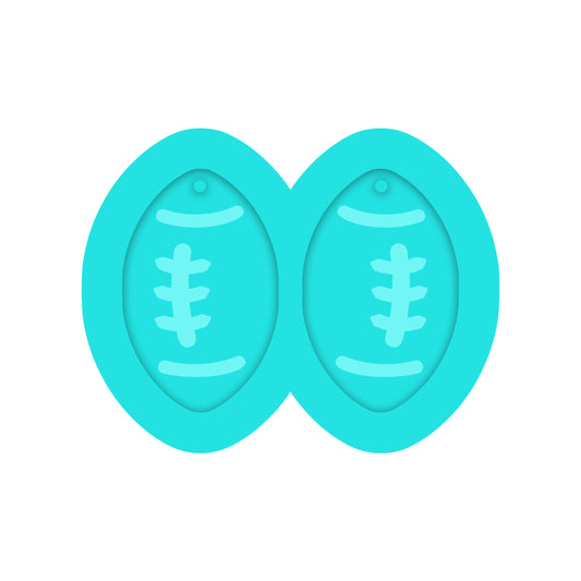 Football Dangle Earring Silicone Mold for Resin Jewelry Artists.