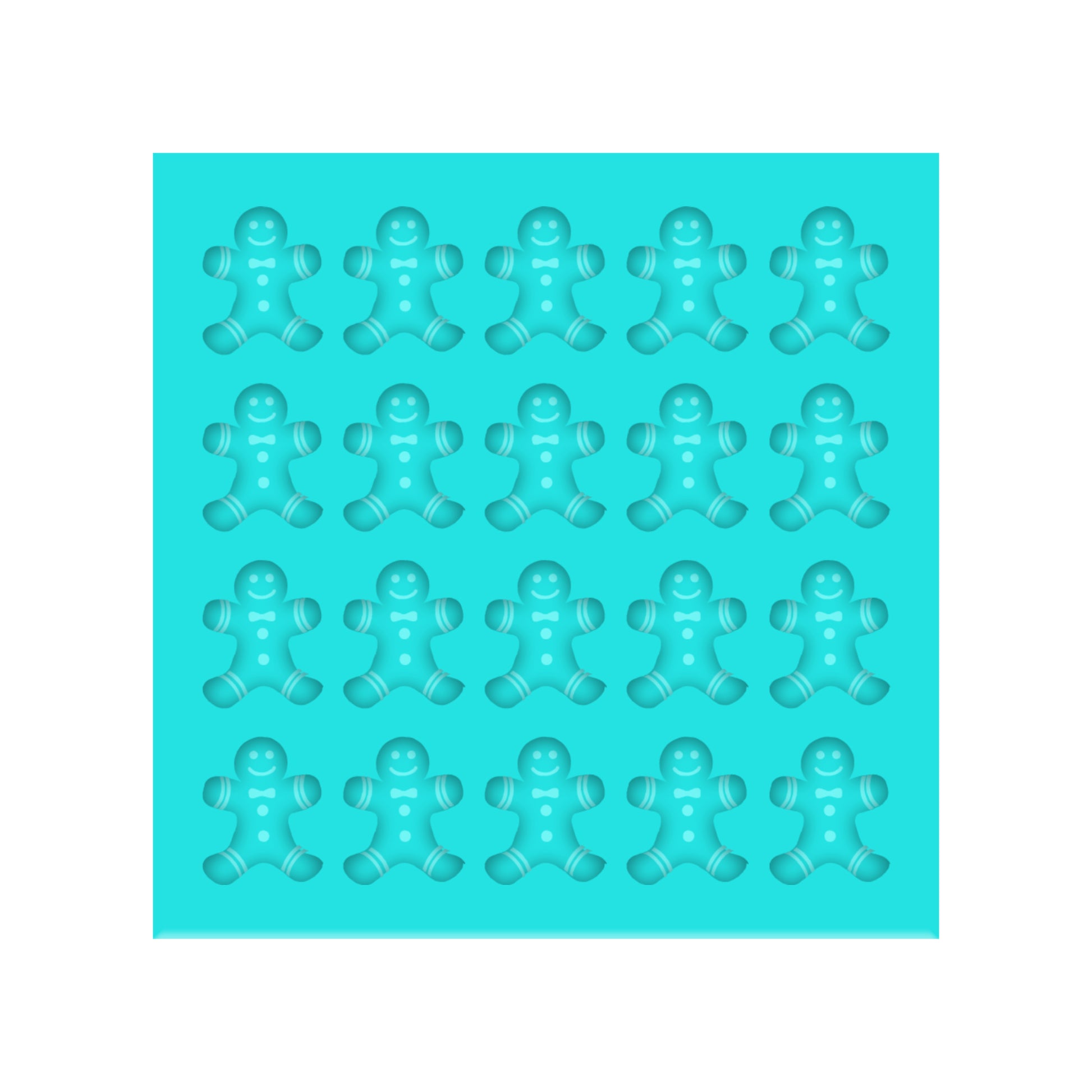 Gingerbread Man Silicone Mold for Resin Christmas Shaker Bits, Stud Earrings, Flatbacks, Charms & Pendants