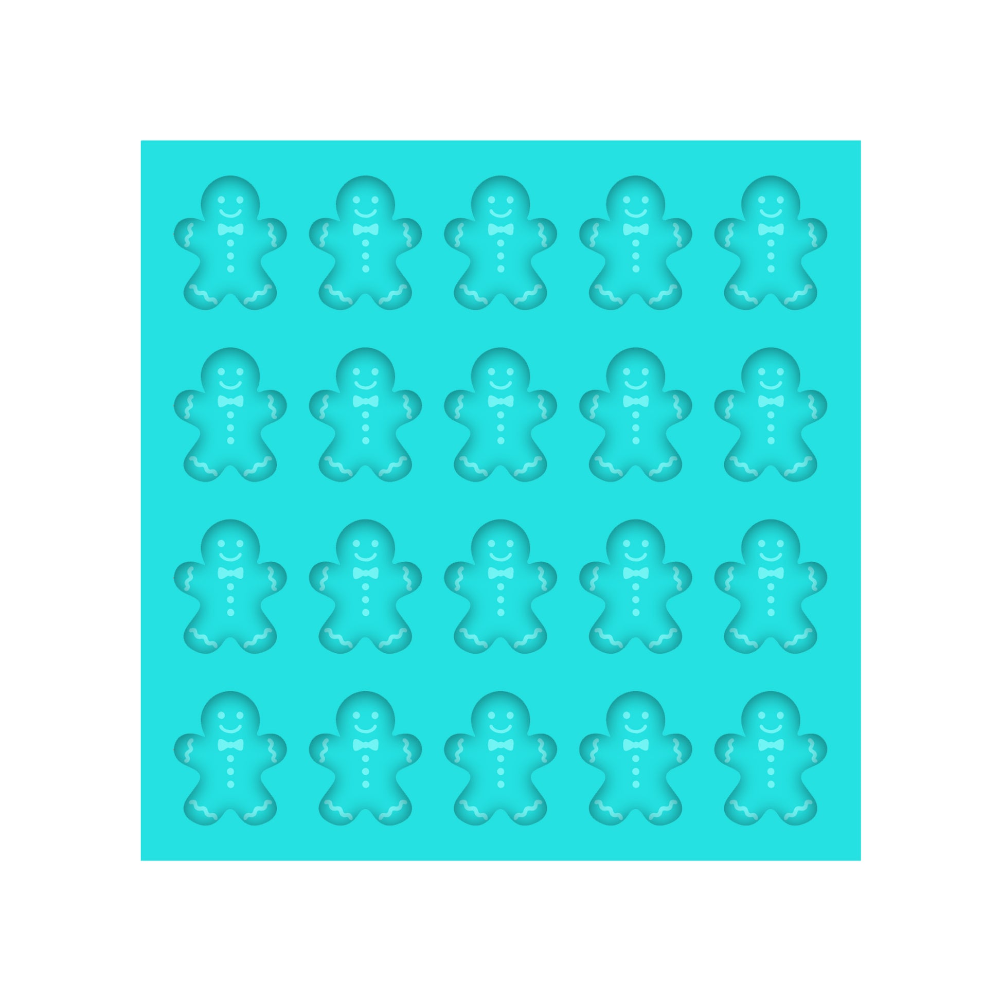 Gingerbread Man Stud Earring Silicone Mold for Resin Christmas Jewelry