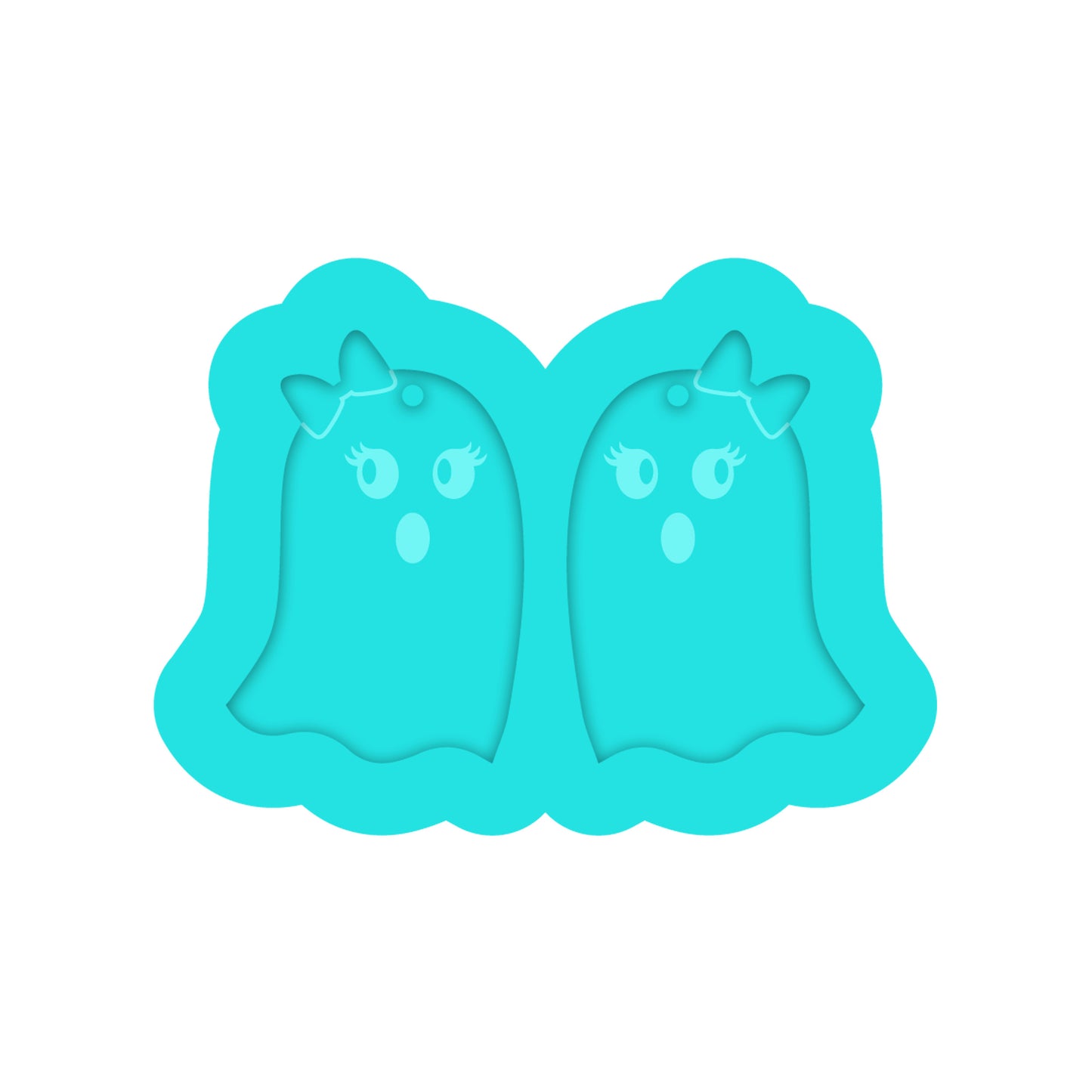Halloween Girl Ghost Dangle Earring Silicone Mold for Resin Jewelry Artists.