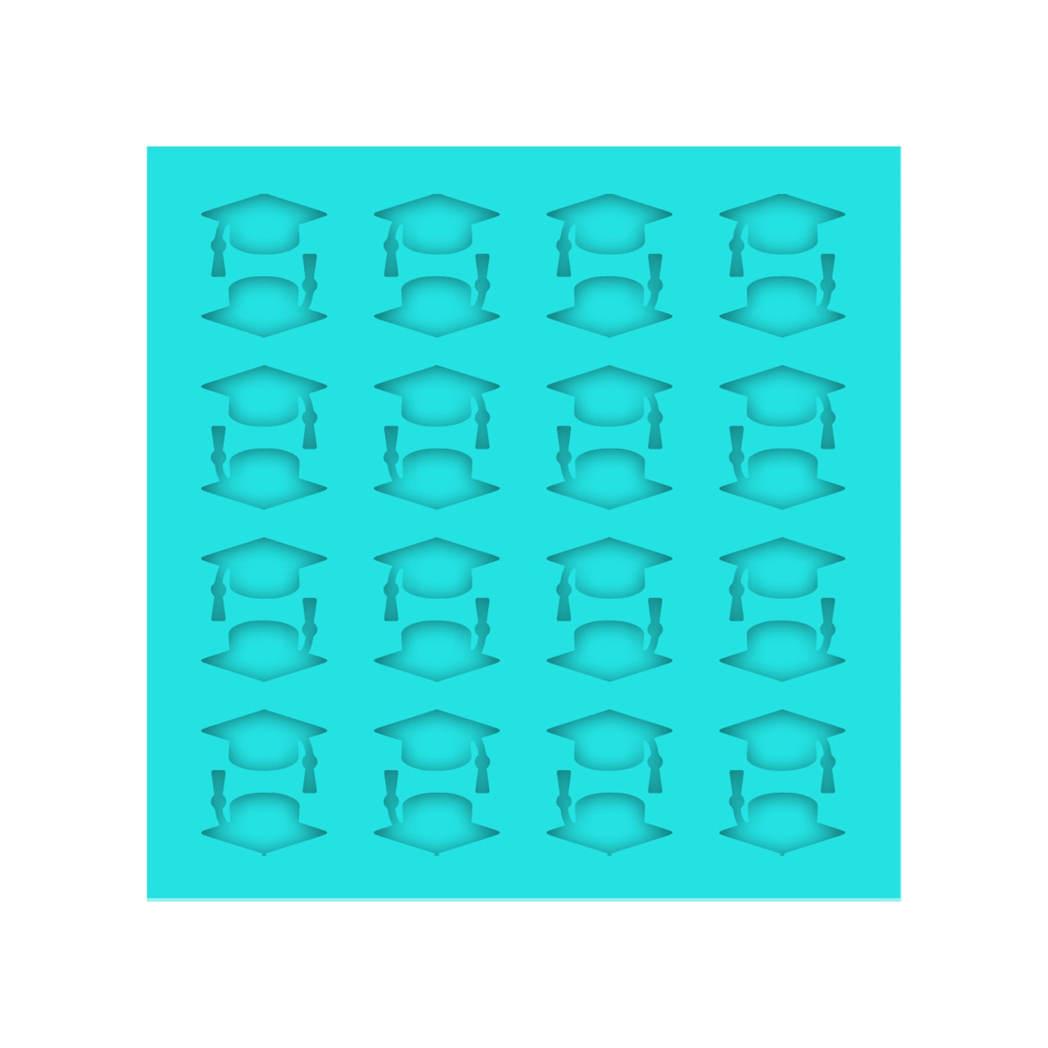 Graduation Cap Silicone Mold for Resin Shaker Bits, Stud Earrings, Flatbacks, Charms & Pendants