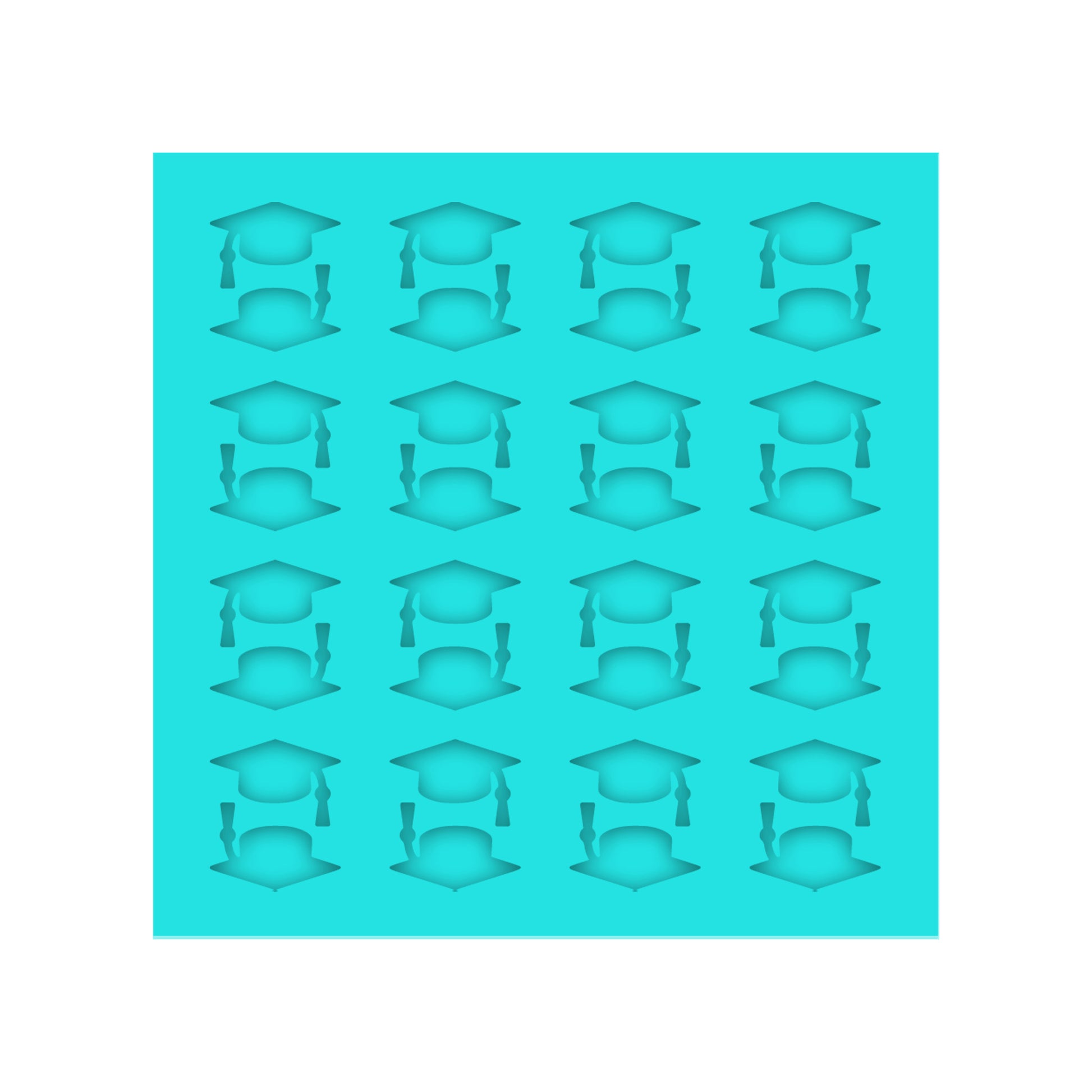 Graduation Cap Silicone Mold for Resin Shaker Bits, Stud Earrings, Flatbacks, Charms & Pendants