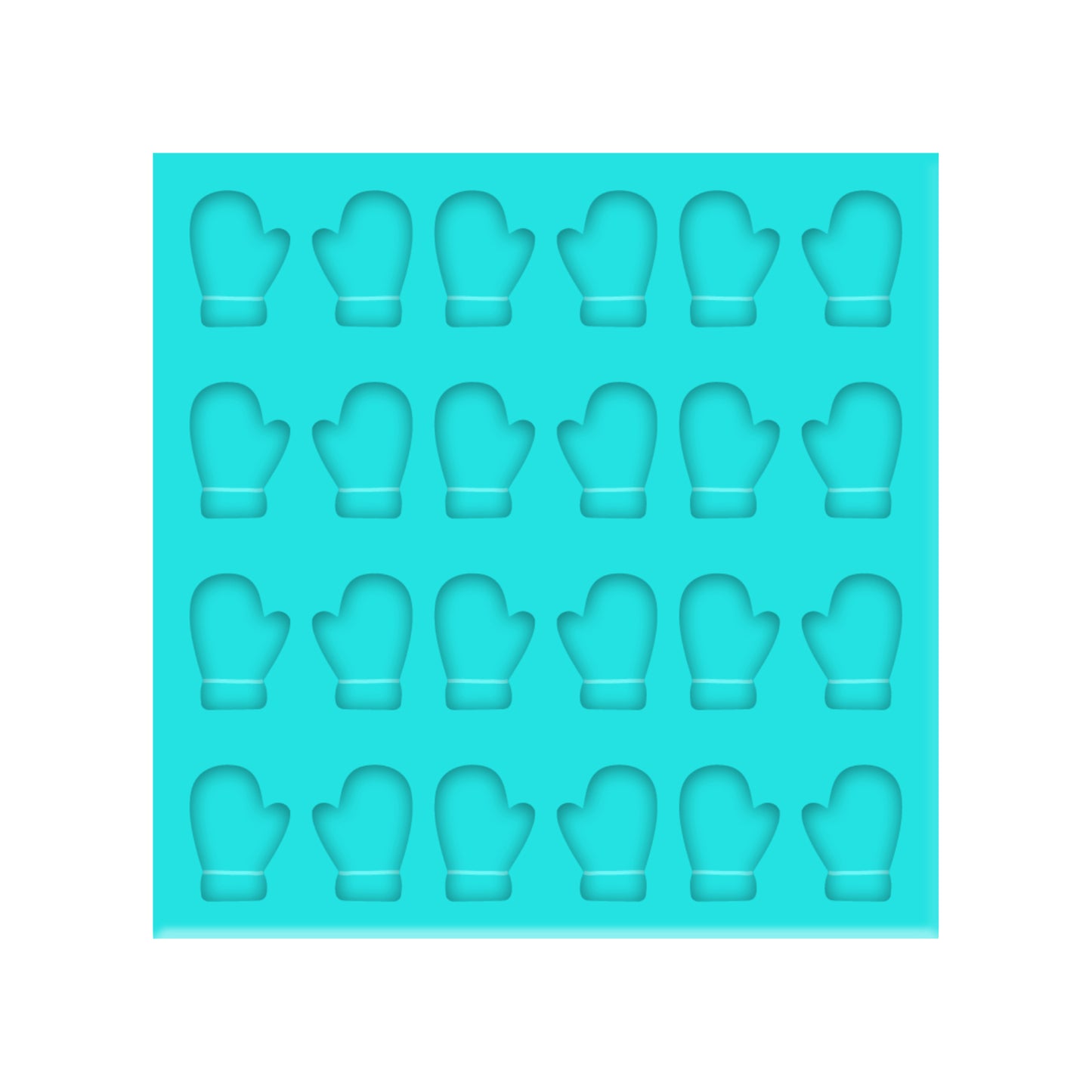 Christmas Mittens Silicone Mold for Resin Shaker Bits, Stud Earrings, Flatbacks, Charms & Pendants.