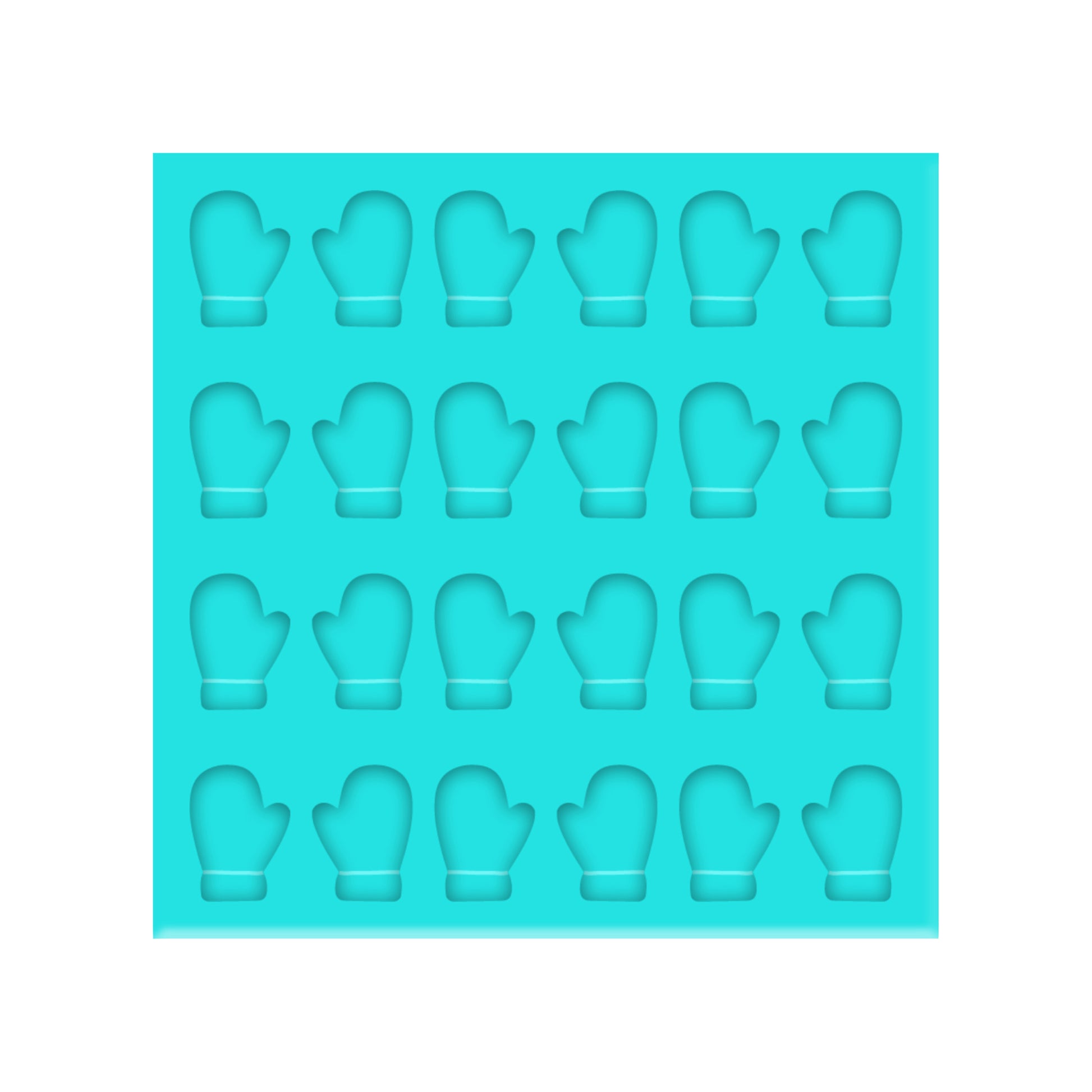Christmas Mittens Silicone Mold for Resin Shaker Bits, Stud Earrings, Flatbacks, Charms & Pendants.