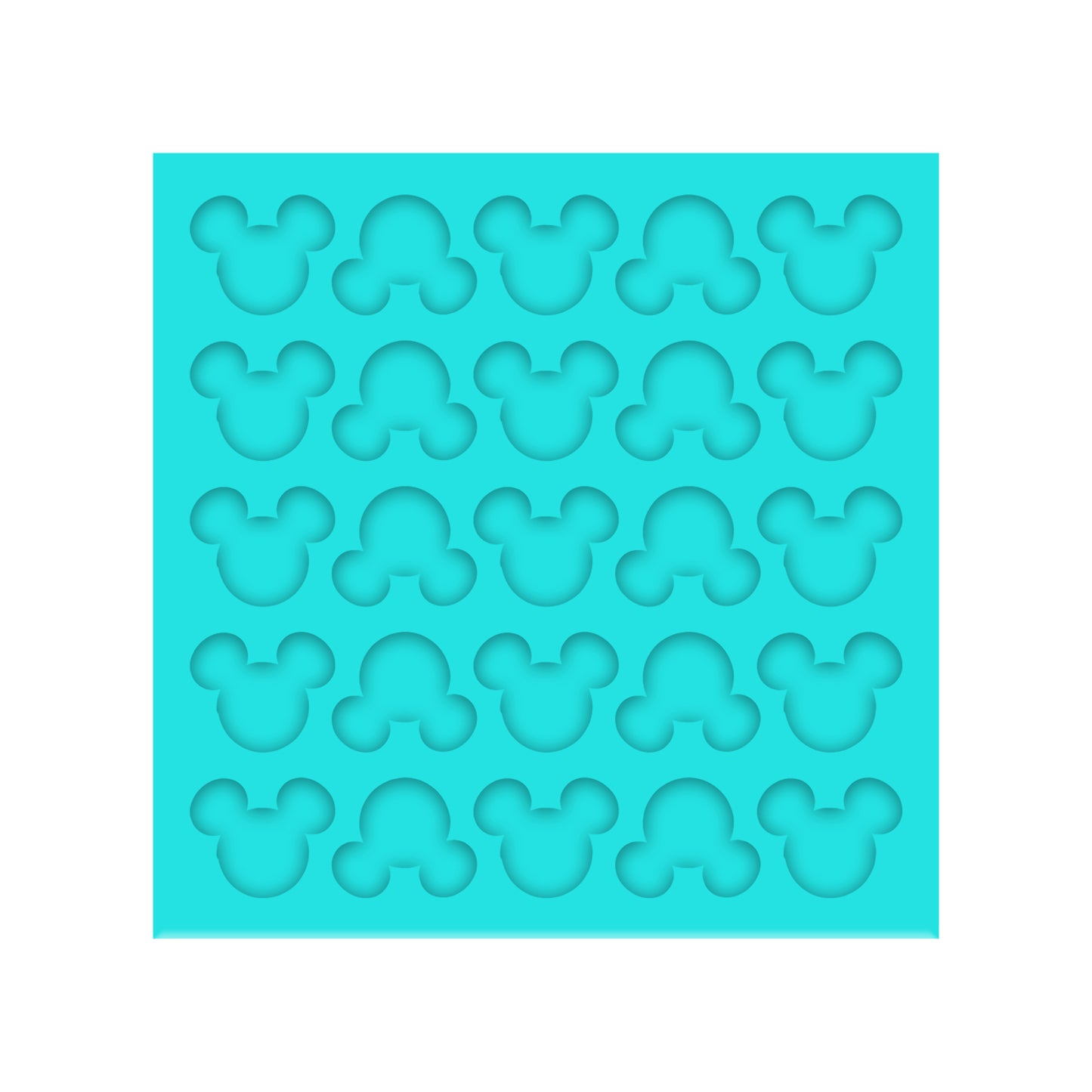 Mouse Head Silicone Mold for Resin Shaker Bits, Stud Earrings, Flatbacks, Charms & Pendants