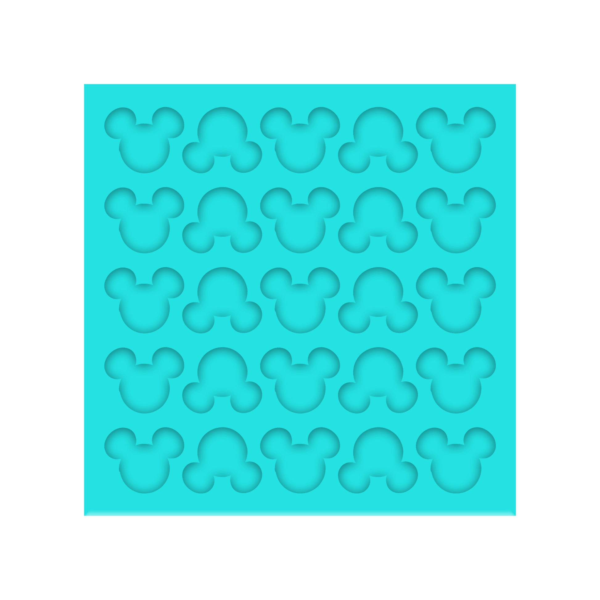 Mouse Head Silicone Mold for Resin Shaker Bits, Stud Earrings, Flatbacks, Charms & Pendants