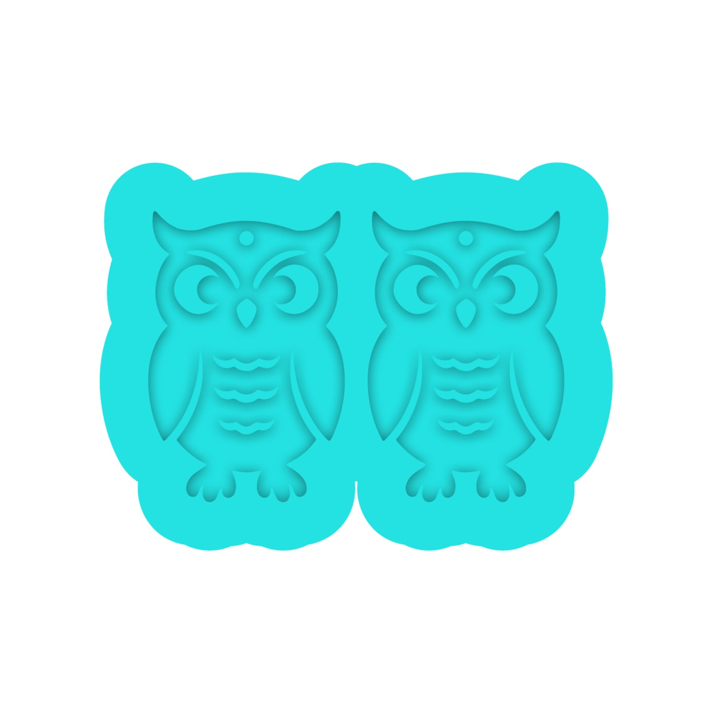 Owl Dangle Earring Silicone Mold for Resin Jewelry Artists