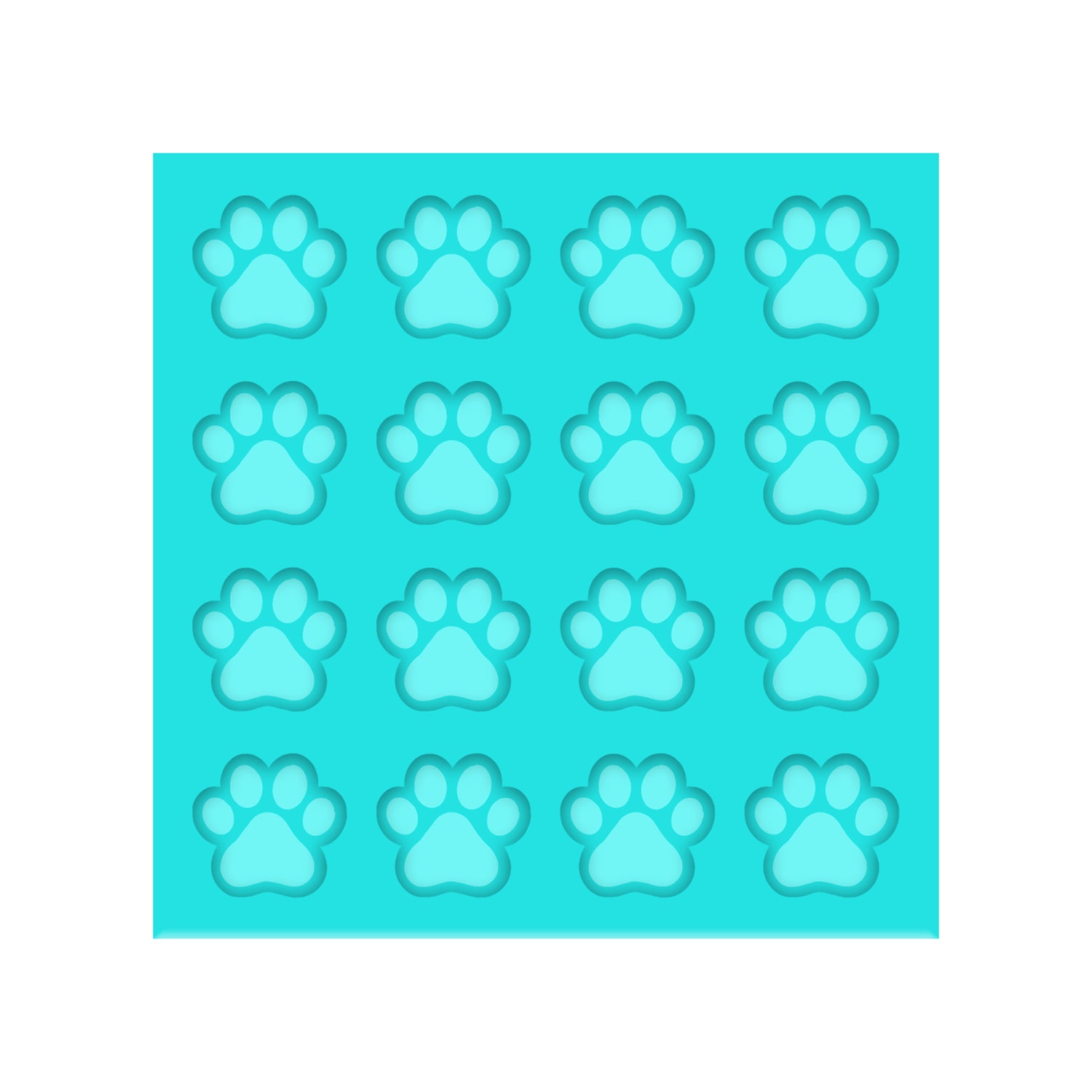 Paw Print Silicone Mold for Resin Shaker Bits, Stud Earrings, Flatbacks, Charms & Pendants