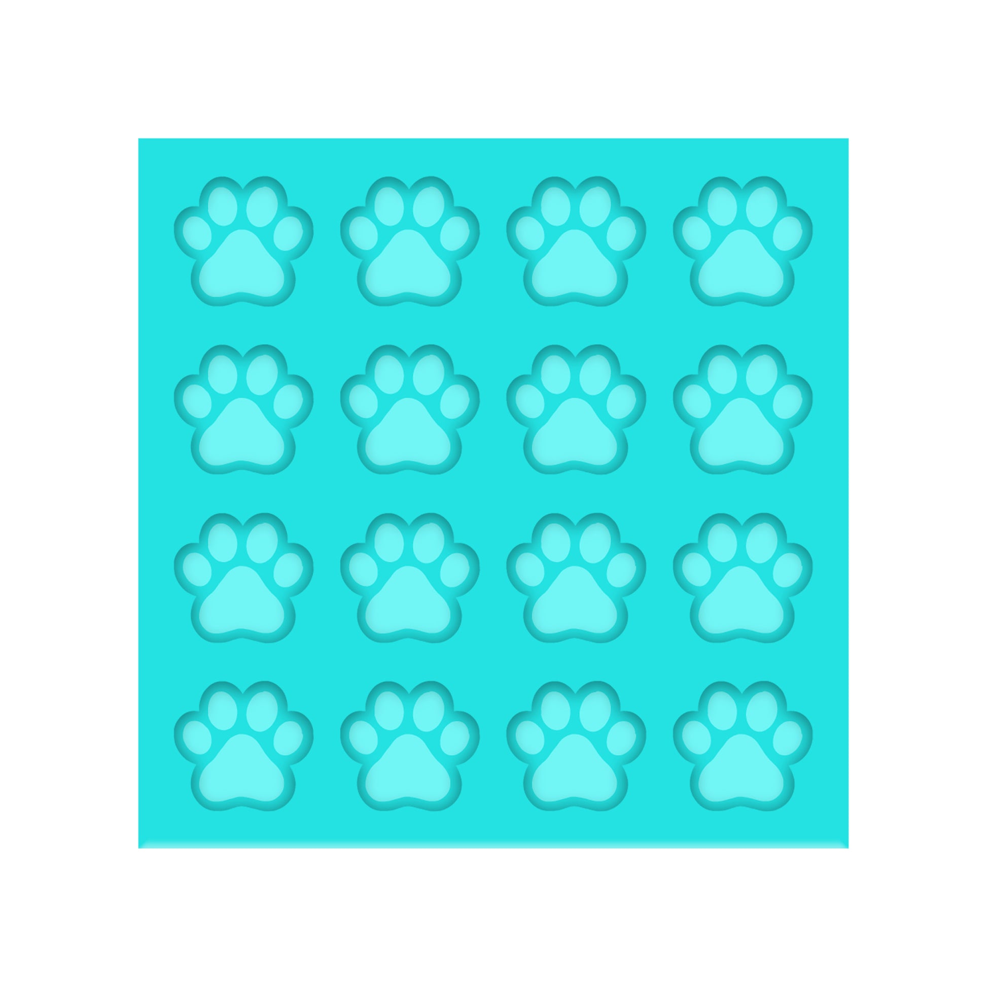 Paw Print Silicone Mold for Resin Shaker Bits, Stud Earrings, Flatbacks, Charms & Pendants