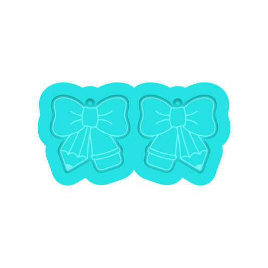 Teacher Pencil Bow Dangle Earring Silicone Mold for Resin Jewelry Artists
