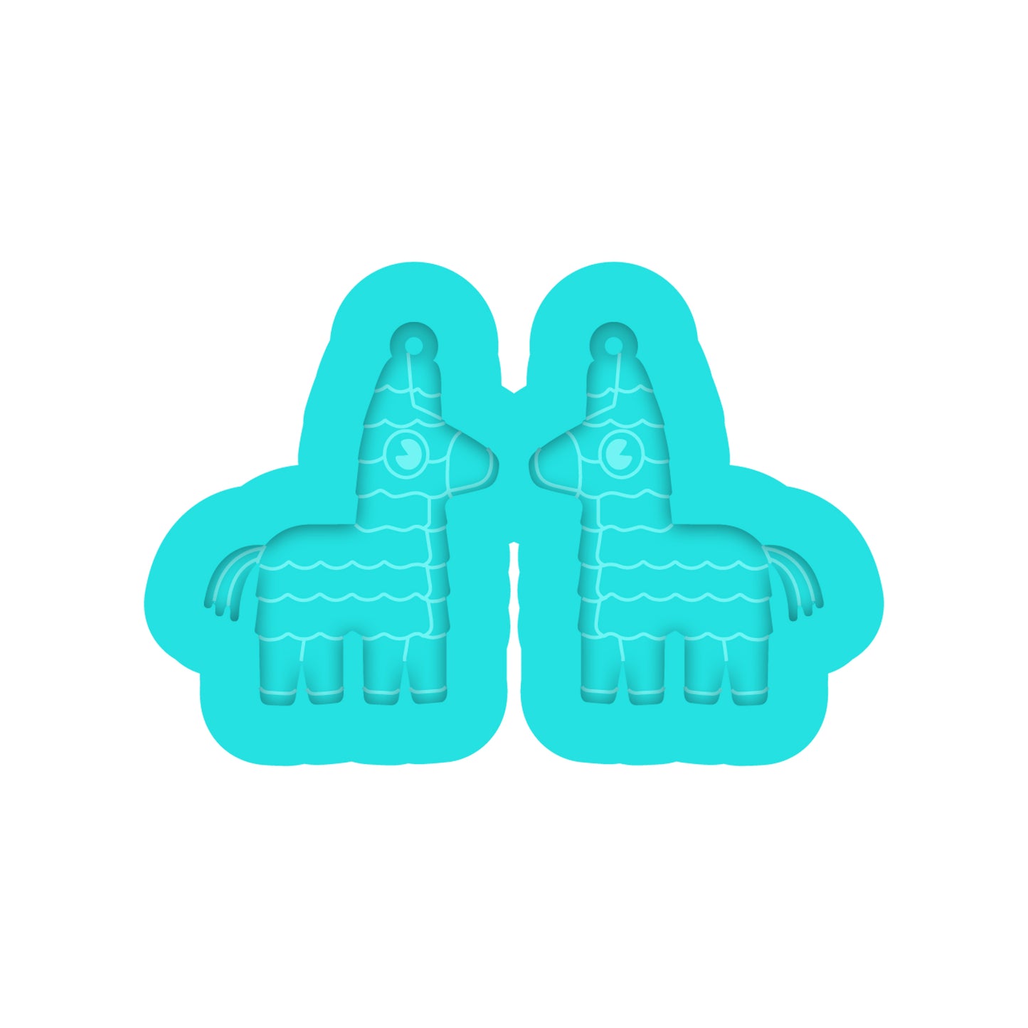 Cinco De Mayo Pinata Dangle Earring Silicone Mold for Resin Jewelry Artists