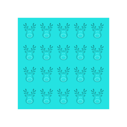 Reindeer Face Silicone Mold for Resin Shaker Bits, Stud Earrings, Flatbacks, Charms & Pendants.