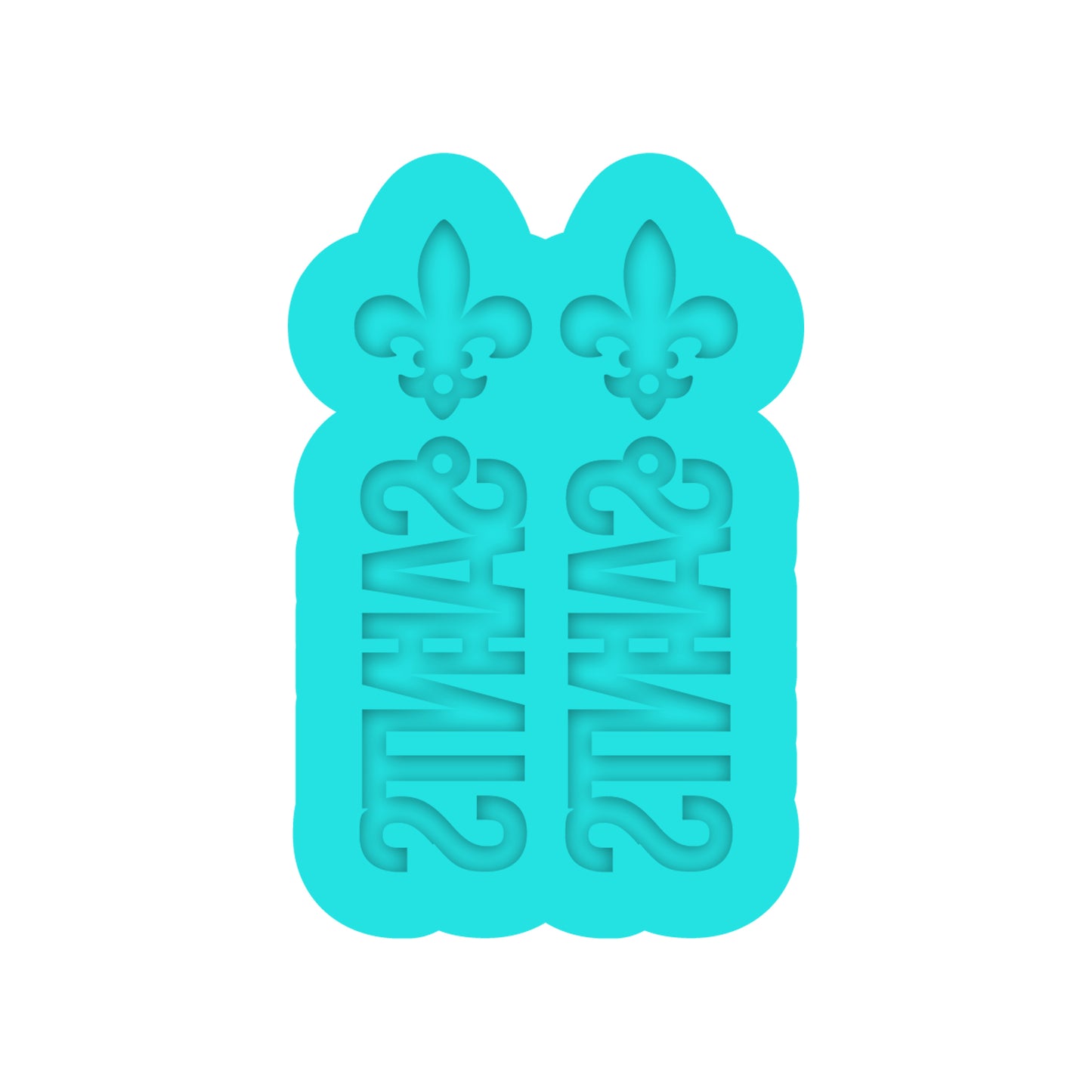 Saints & Fleur De Lis Dangle Earring Silicone Mold for Resin Jewelry Artists