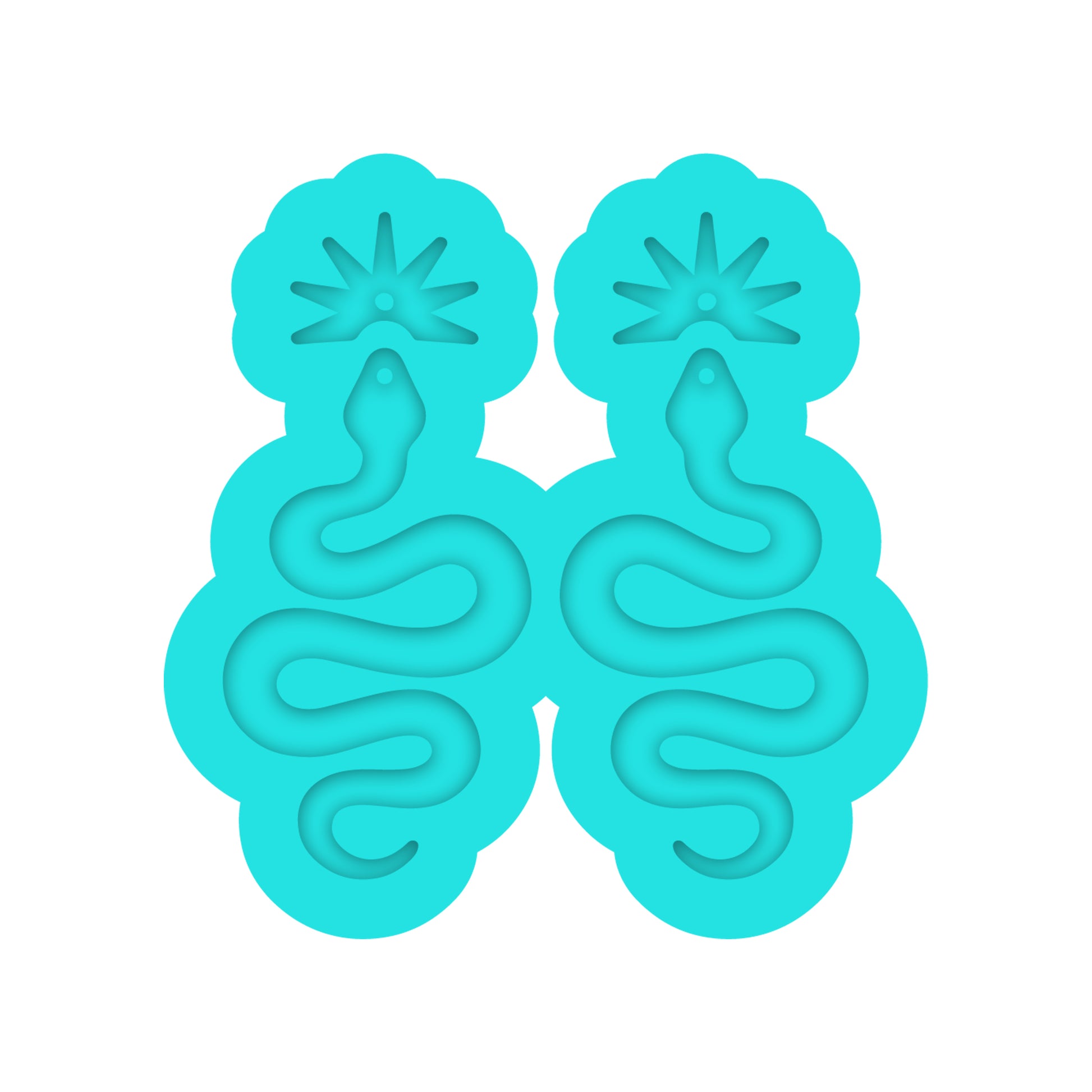Snake Dangle Earring Silicone Mold for Resin Jewelry Artists