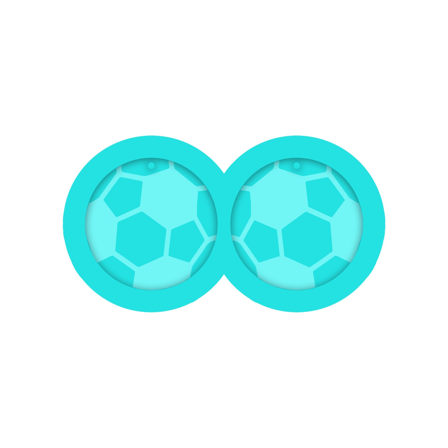Soccer Ball Dangle Earring Silicone Mold for Resin Jewelry Artists.