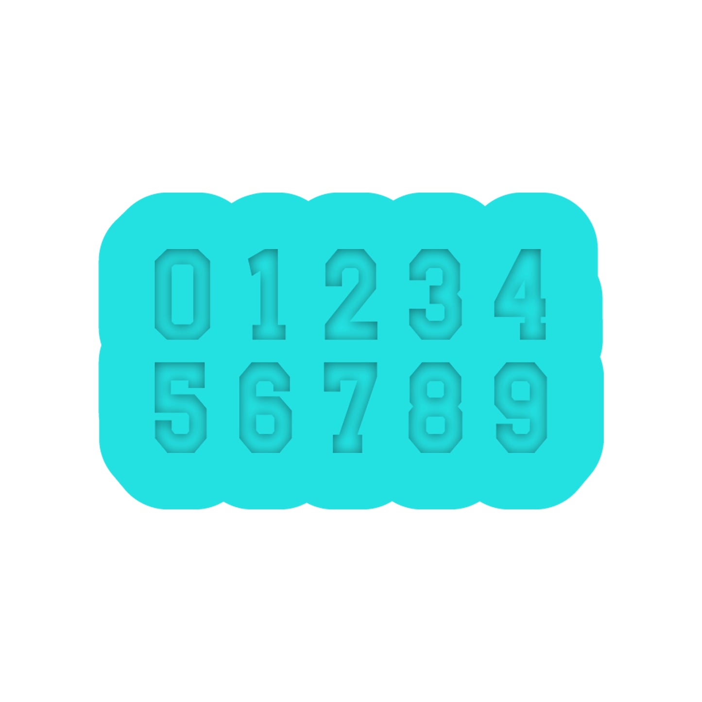 Custom Sports Numbers Resin Silicone Mold