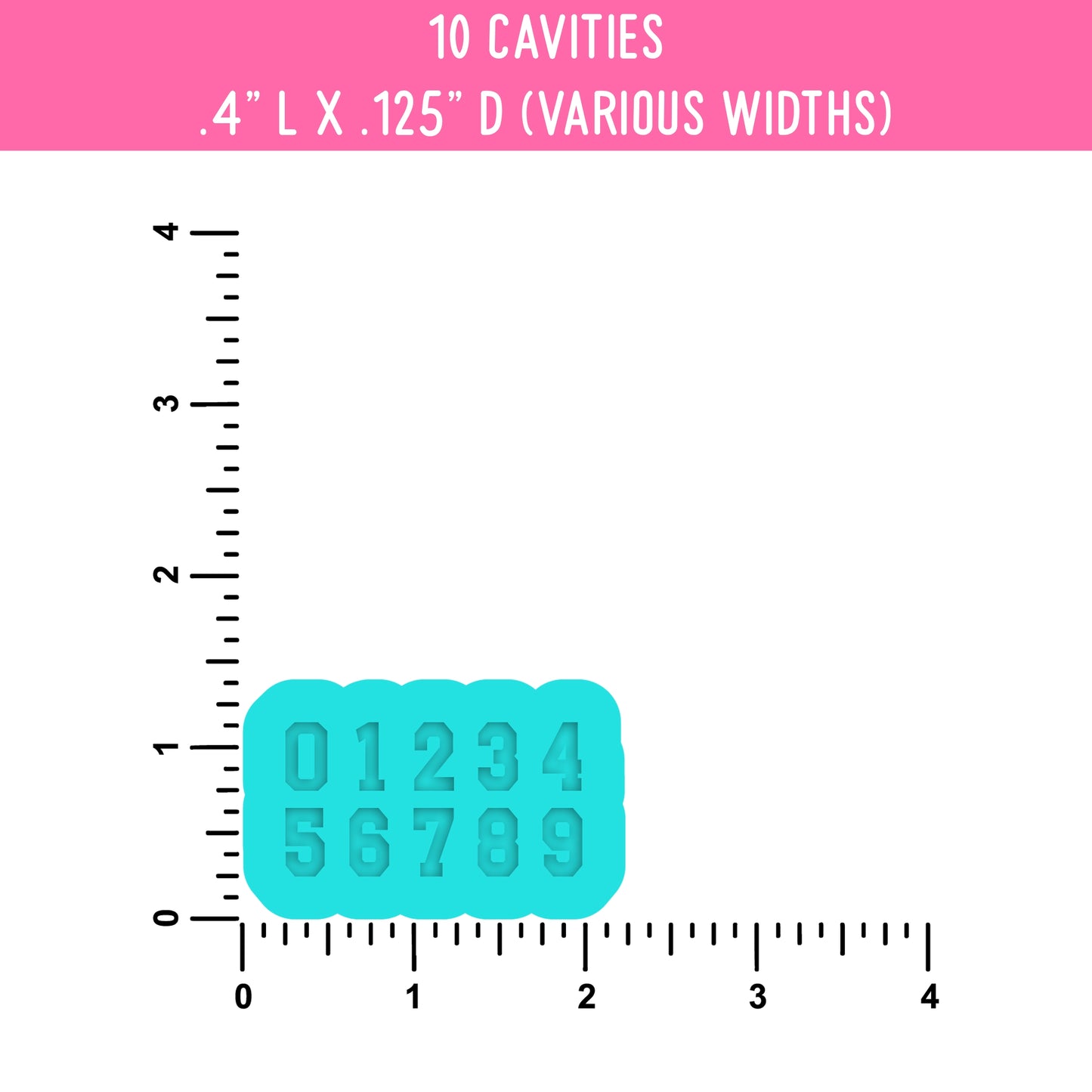Custom Sports Numbers Resin Silicone Mold