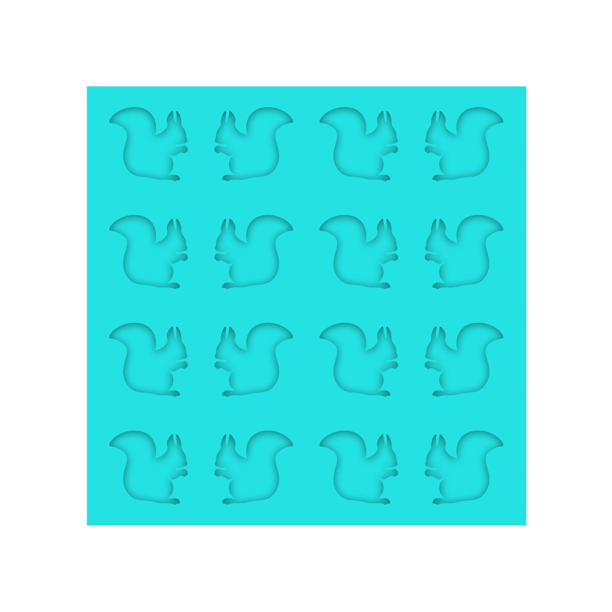 Squirrel Silicone Mold for Resin Shaker Bits, Stud Earrings, Flatbacks, Charms & Pendants