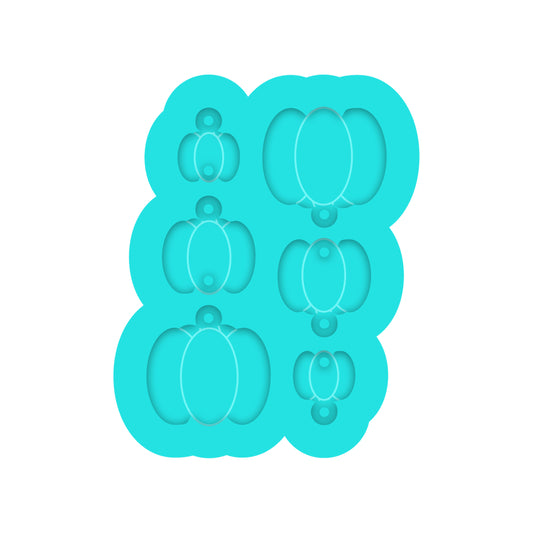 Fall & Thanksgiving Tiered Pumpkins Dangle Earring Silicone Mold for Resin Jewelry Artists