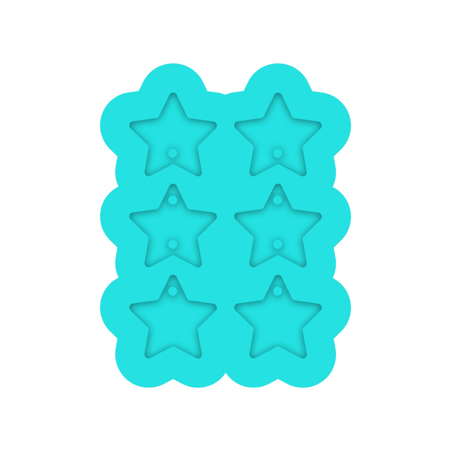 4th of July Tiered Stars Dangle Earring Silicone Mold for Resin Jewelry Artists