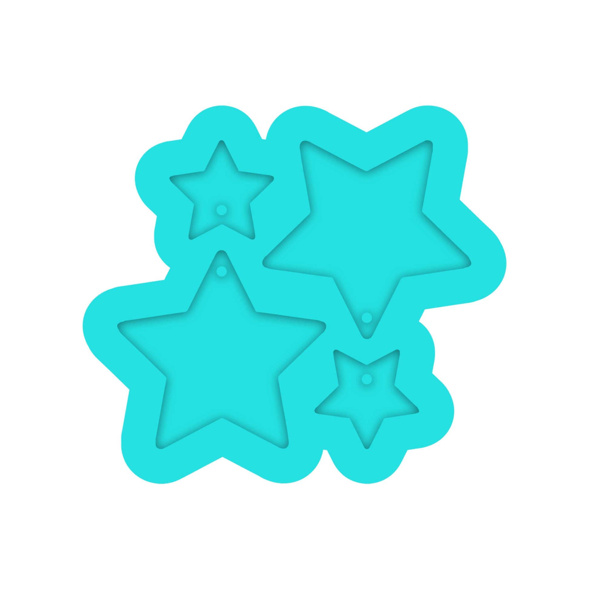Star Dangle Earring Silicone Mold for DIY Resin Jewelry Making