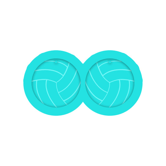 Volleyball Dangle Earring Silicone Mold for Resin Jewelry Artists.